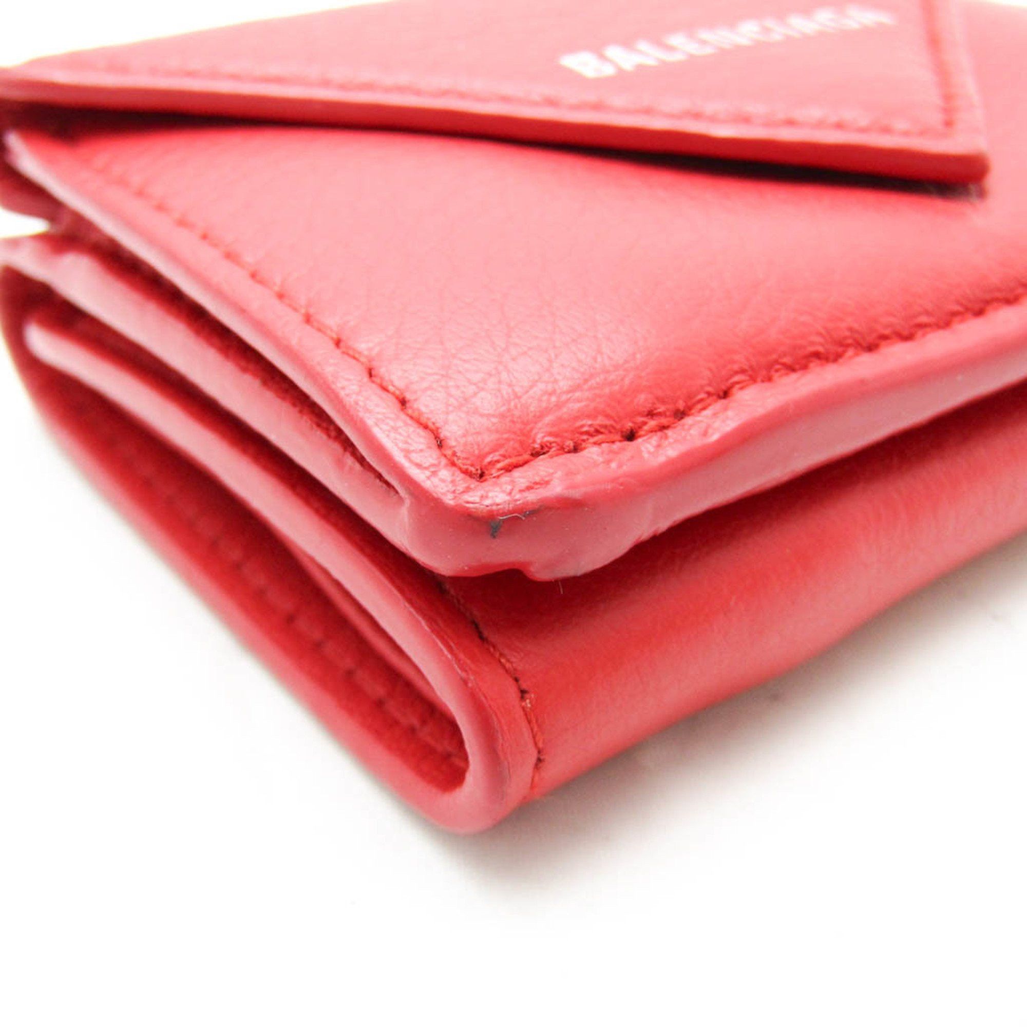 Balenciaga Red Leather Wallet (Pre-Owned) Size ONE SIZE - 4 Thumbnail