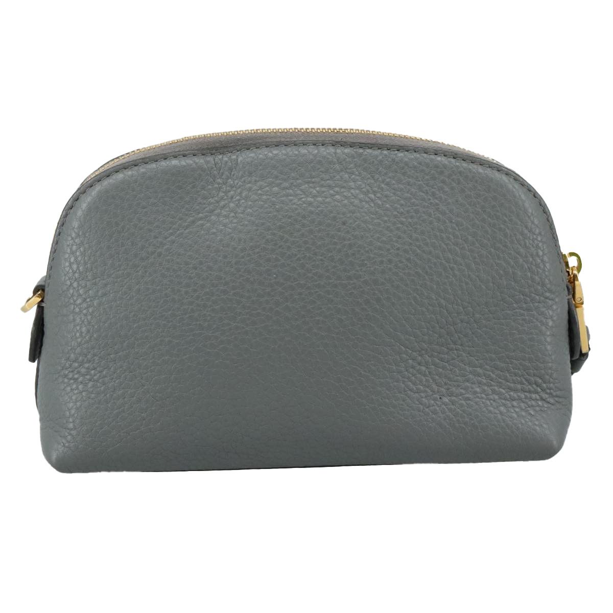 Prada Cosmetic Pouch Grey Leather Clutch Bag (Pre-Owned) Size ONE SIZE - 2 Thumbnail