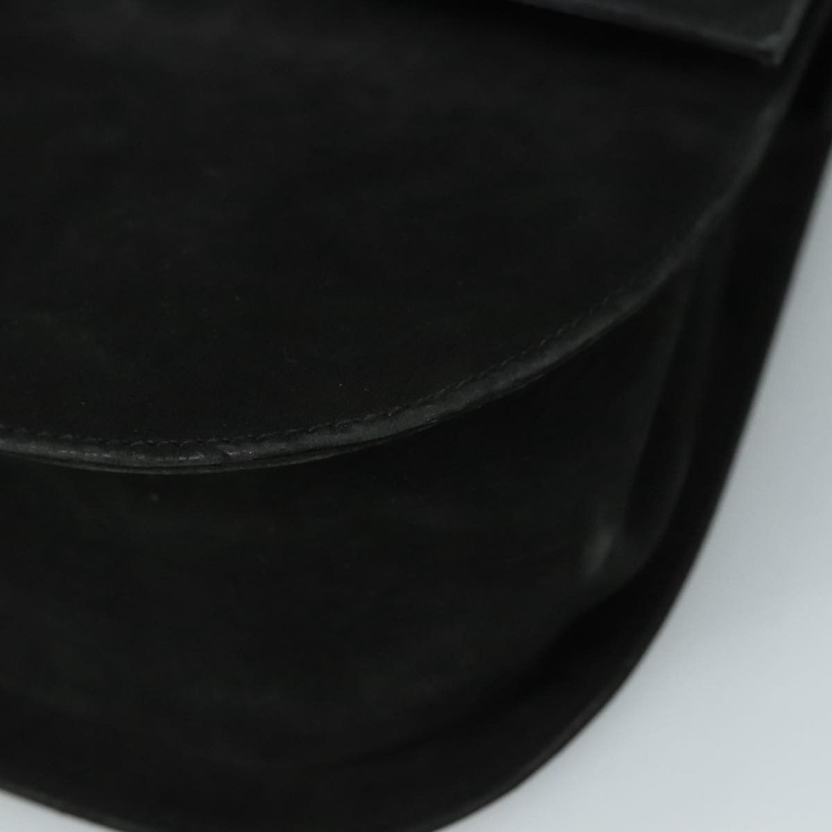 Salvatore Ferragamo Gancini Black Suede Shoulder Bag (Pre-Owned) Size ONE SIZE - 7 Thumbnail