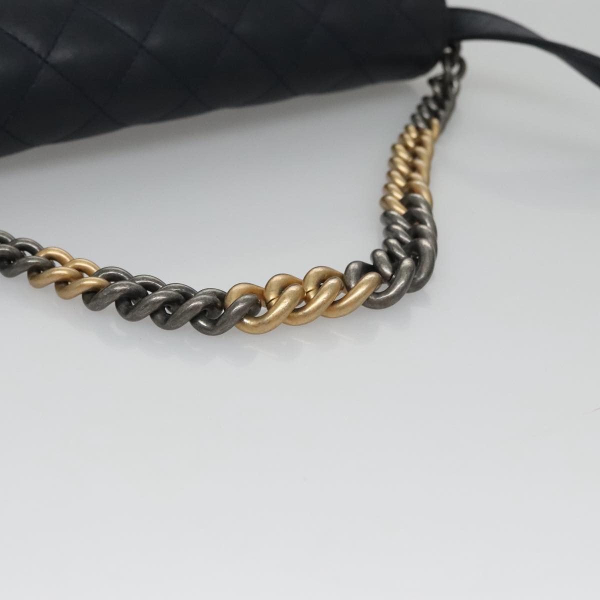 Chanel Quilted Navy Leather Shoulder Bag (Pre-Owned) Size ONE SIZE - 5 Thumbnail