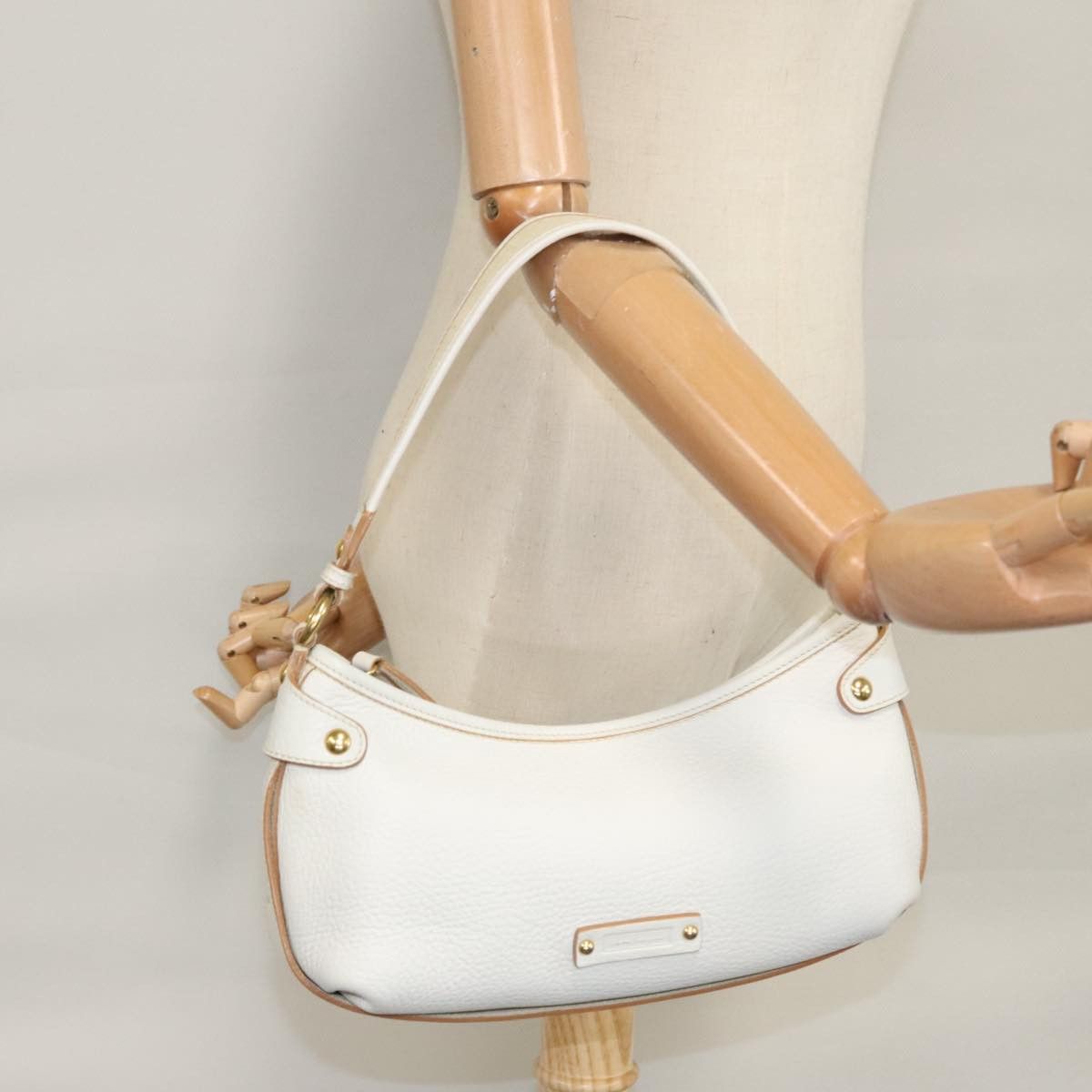 Salvatore Ferragamo White Leather Shoulder Bag (Pre-Owned) Size ONE SIZE - 14 Thumbnail