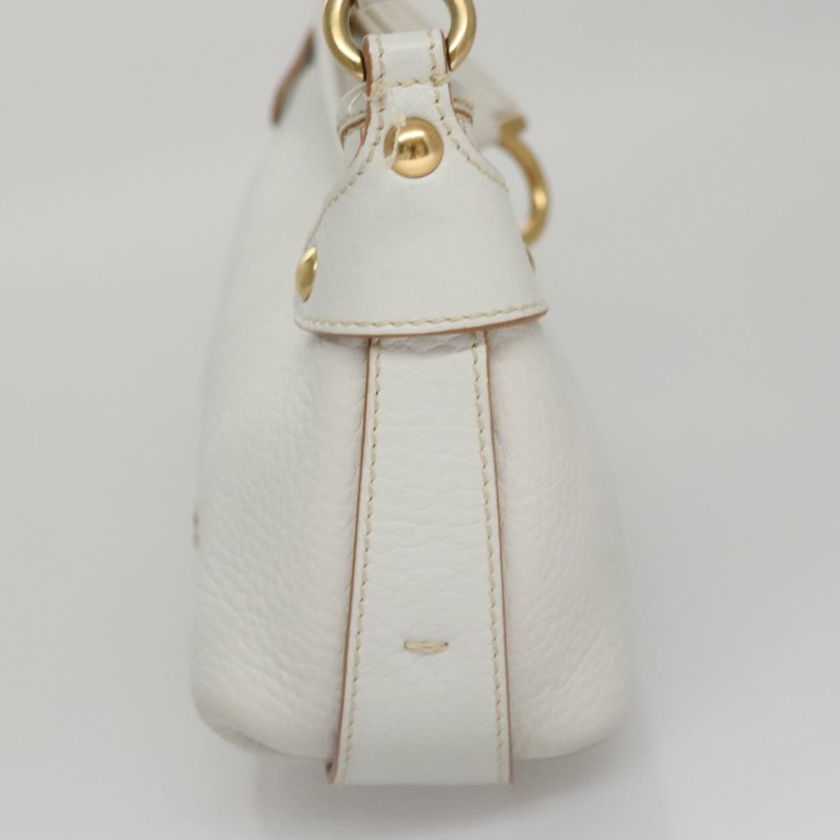 Salvatore Ferragamo White Leather Shoulder Bag (Pre-Owned) Size ONE SIZE - 3 Thumbnail