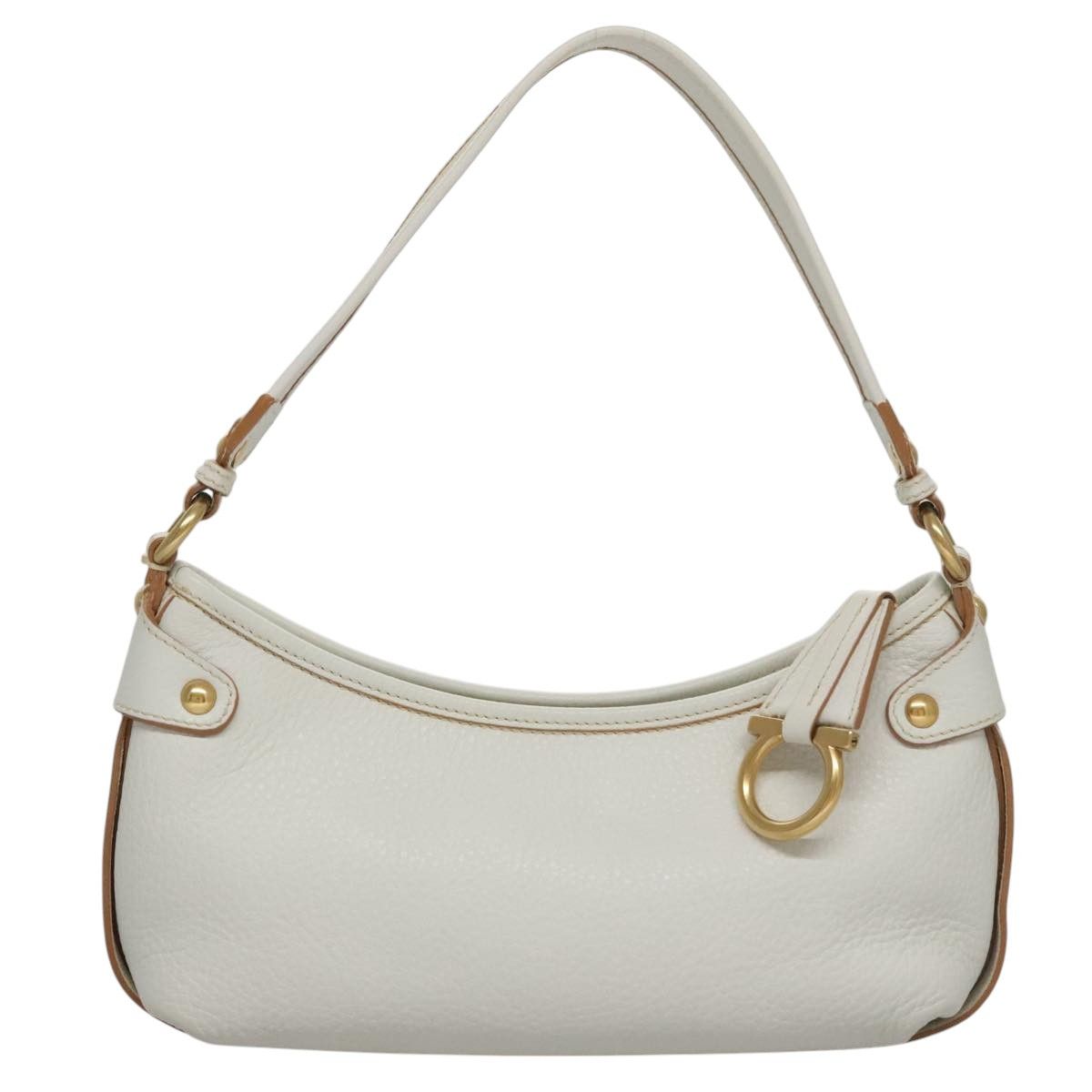 Salvatore Ferragamo White Leather Shoulder Bag (Pre-Owned) Size ONE SIZE - 2 Thumbnail