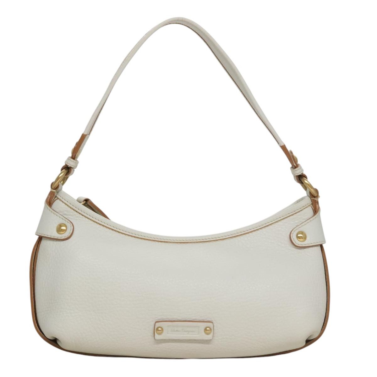 Salvatore Ferragamo White Leather Shoulder Bag (Pre-Owned) Size ONE SIZE - 15 Thumbnail
