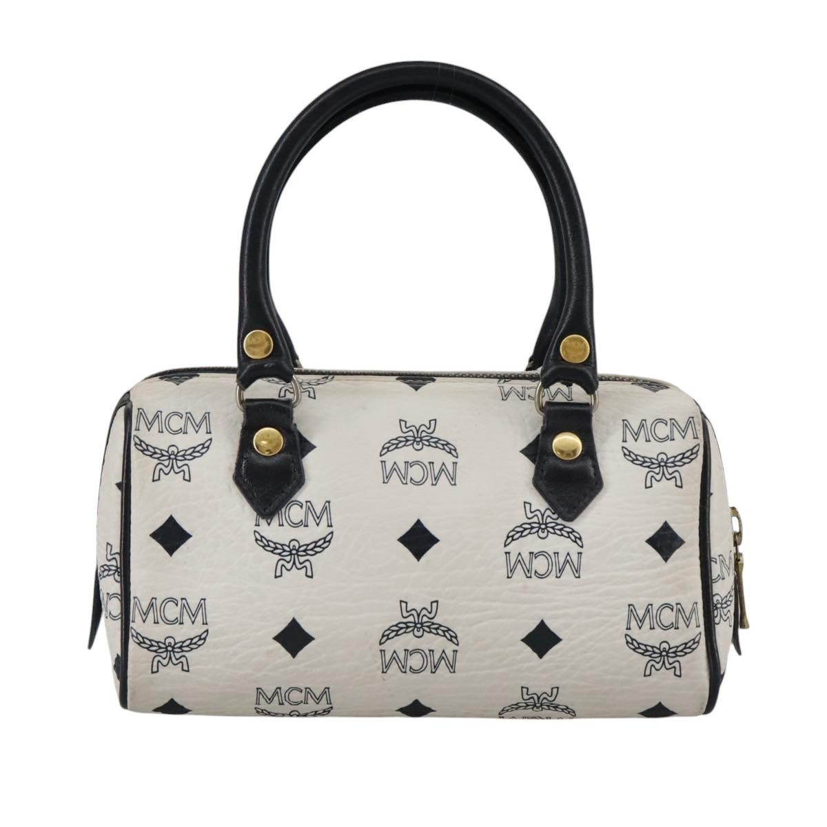 MCM Visetos White Canvas Handbag (Pre-Owned) Size ONE SIZE - 2 Thumbnail