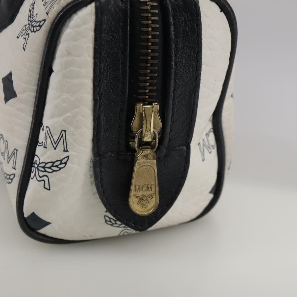 MCM Visetos White Canvas Handbag (Pre-Owned) Size ONE SIZE - 11 Thumbnail