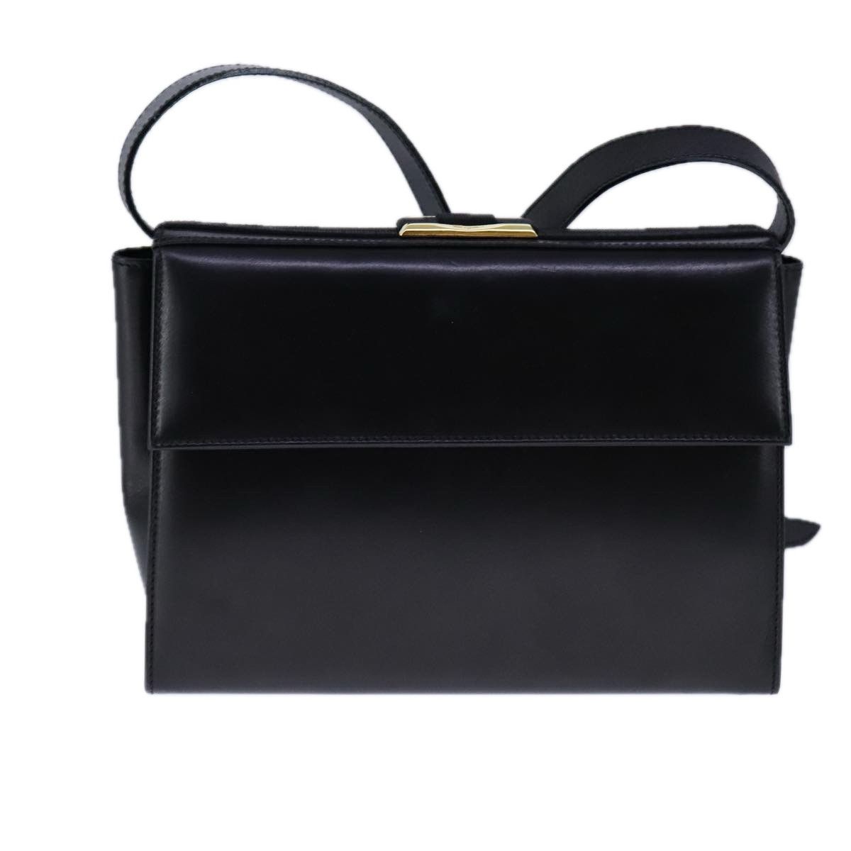 Salvatore Ferragamo Gancini Black Leather Shoulder Bag (Pre-Owned) Size ONE SIZE - 16 Thumbnail