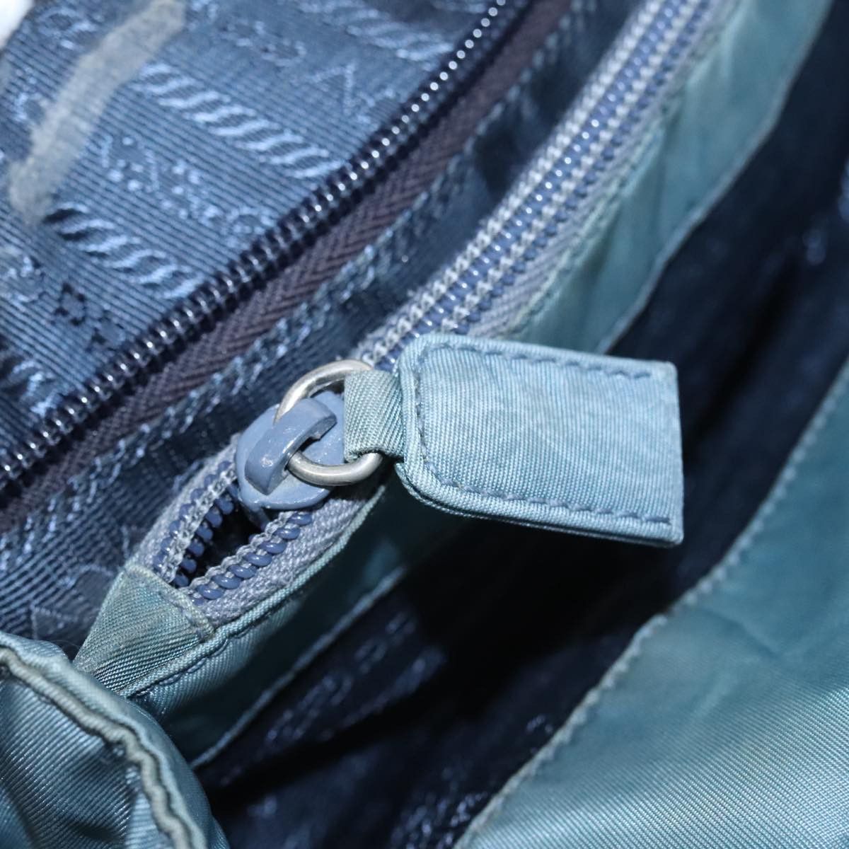 Prada Tessuto Blue Synthetic Handbag (Pre-Owned) Size ONE SIZE - 12 Thumbnail