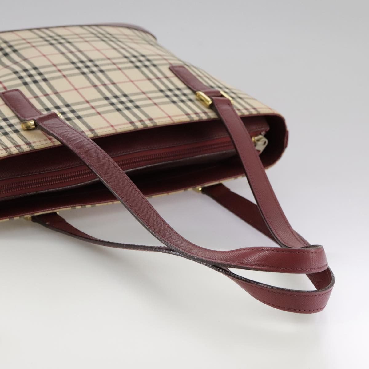 Burberry Nova Check Beige Canvas Shoulder Bag (Pre-Owned) Size ONE SIZE - 5 Thumbnail