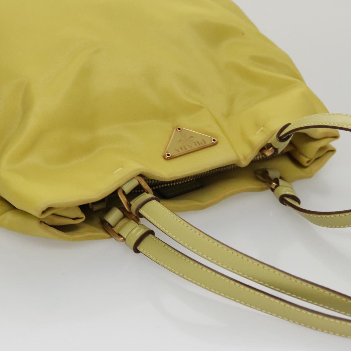 Prada Tessuto Yellow Synthetic Tote Bag (Pre-Owned) Size ONE SIZE - 18 Thumbnail