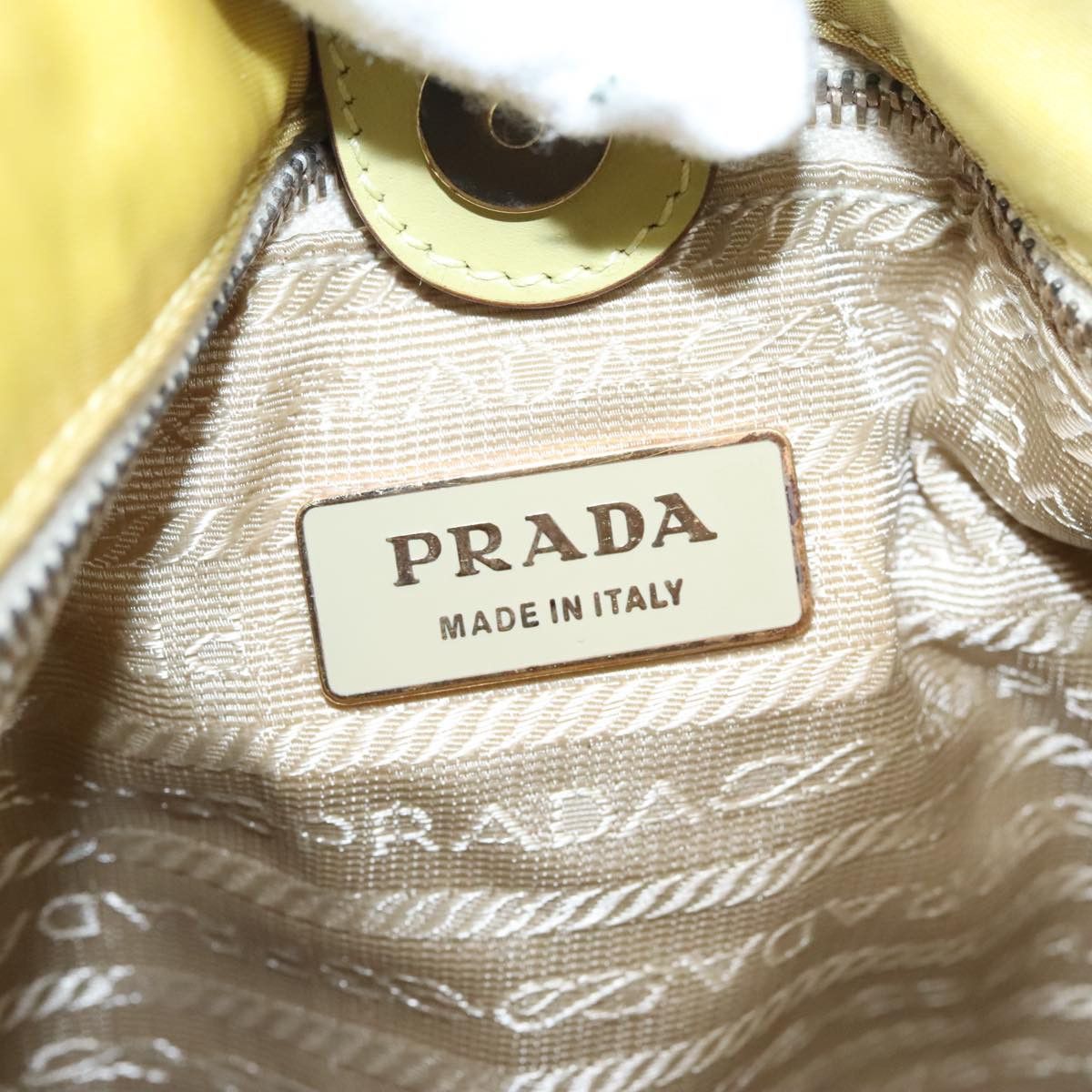 Prada Tessuto Yellow Synthetic Tote Bag (Pre-Owned) Size ONE SIZE - 15 Thumbnail