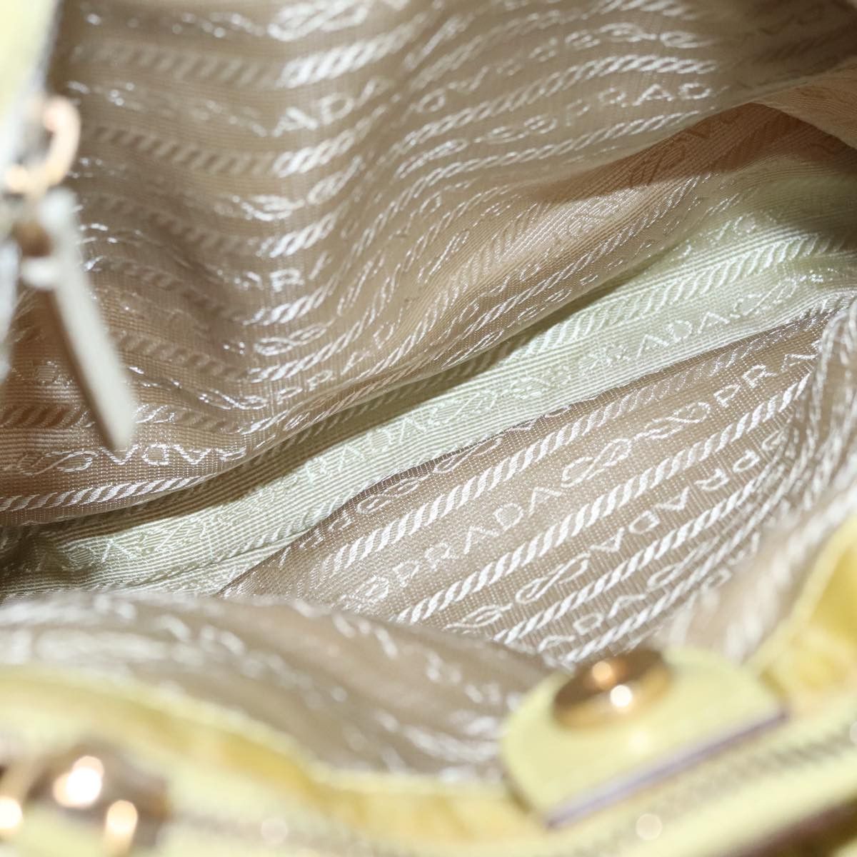 Prada Tessuto Yellow Synthetic Tote Bag (Pre-Owned) Size ONE SIZE - 13 Thumbnail