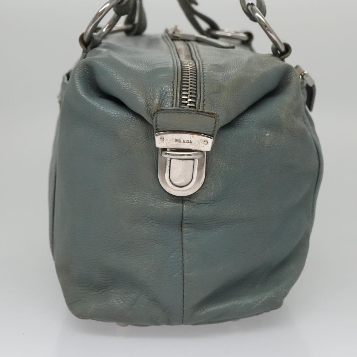 Prada Grey Leather Shoulder Bag (Pre-Owned) Size ONE SIZE - 3 Thumbnail