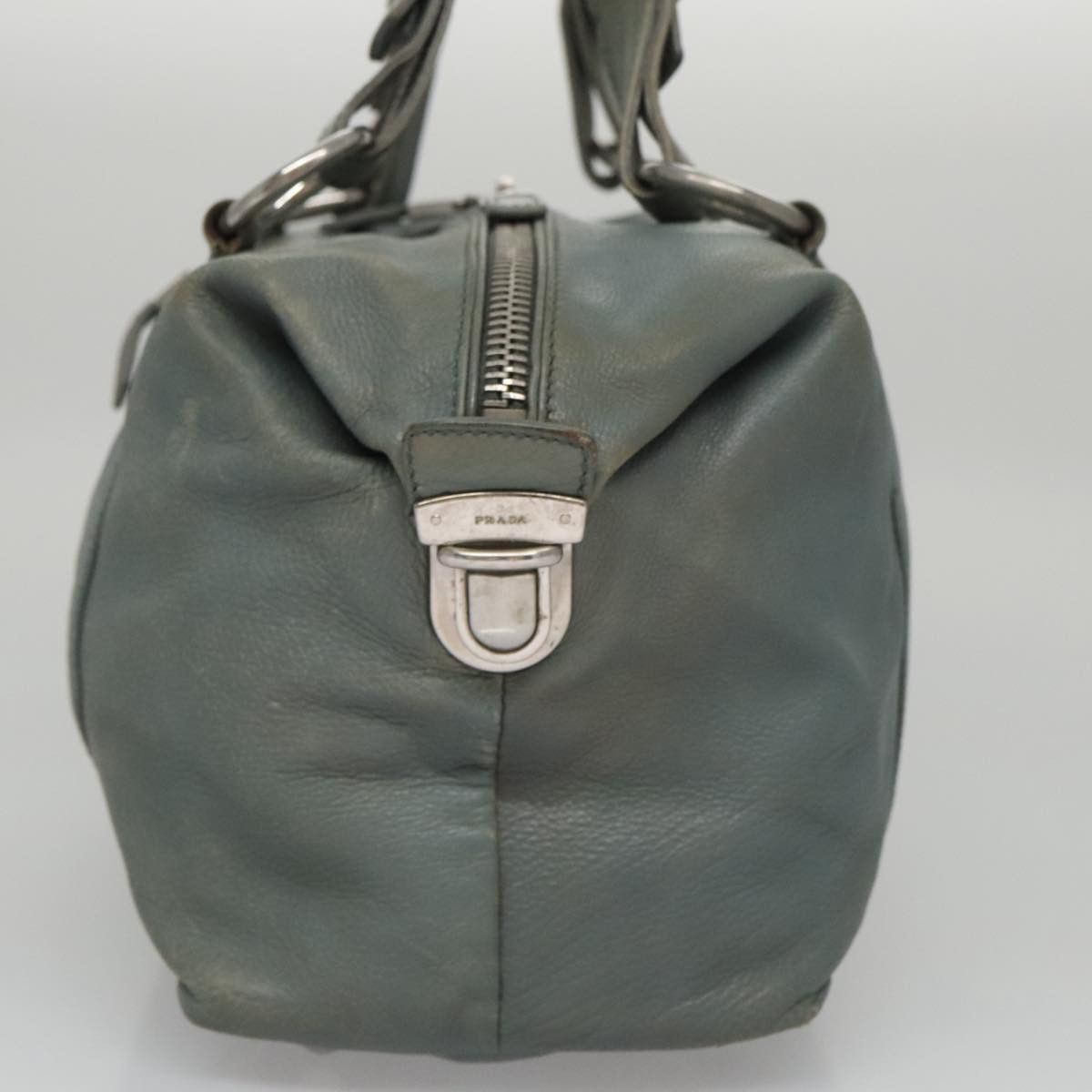 Prada Grey Leather Shoulder Bag (Pre-Owned) Size ONE SIZE - 4 Thumbnail