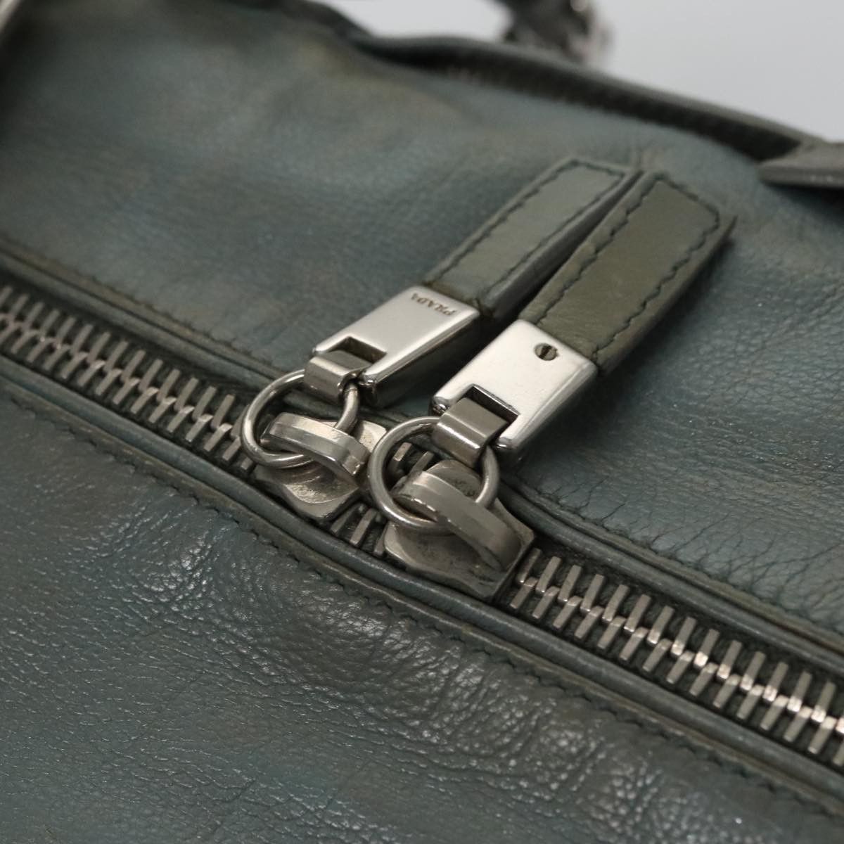 Prada Grey Leather Shoulder Bag (Pre-Owned) Size ONE SIZE - 11 Thumbnail