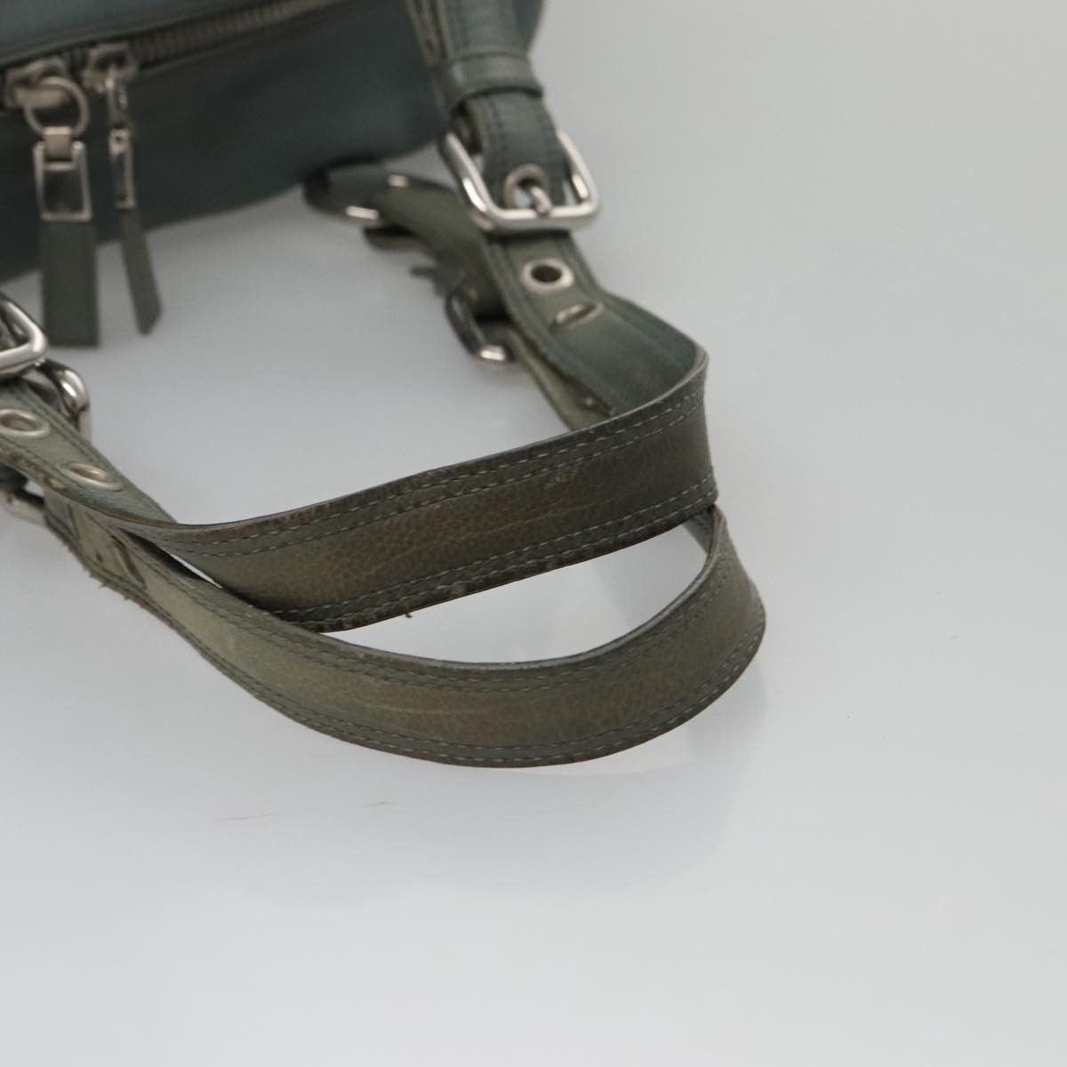 Prada Grey Leather Shoulder Bag (Pre-Owned) Size ONE SIZE - 5 Thumbnail