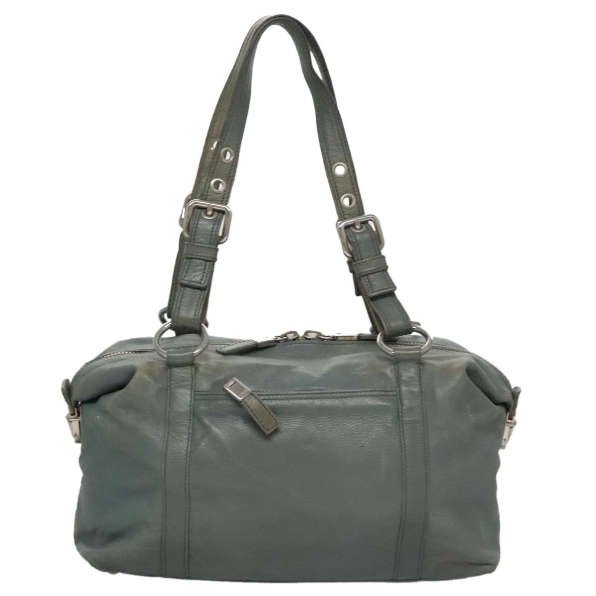Prada Grey Leather Shoulder Bag (Pre-Owned) Size ONE SIZE - 2 Thumbnail