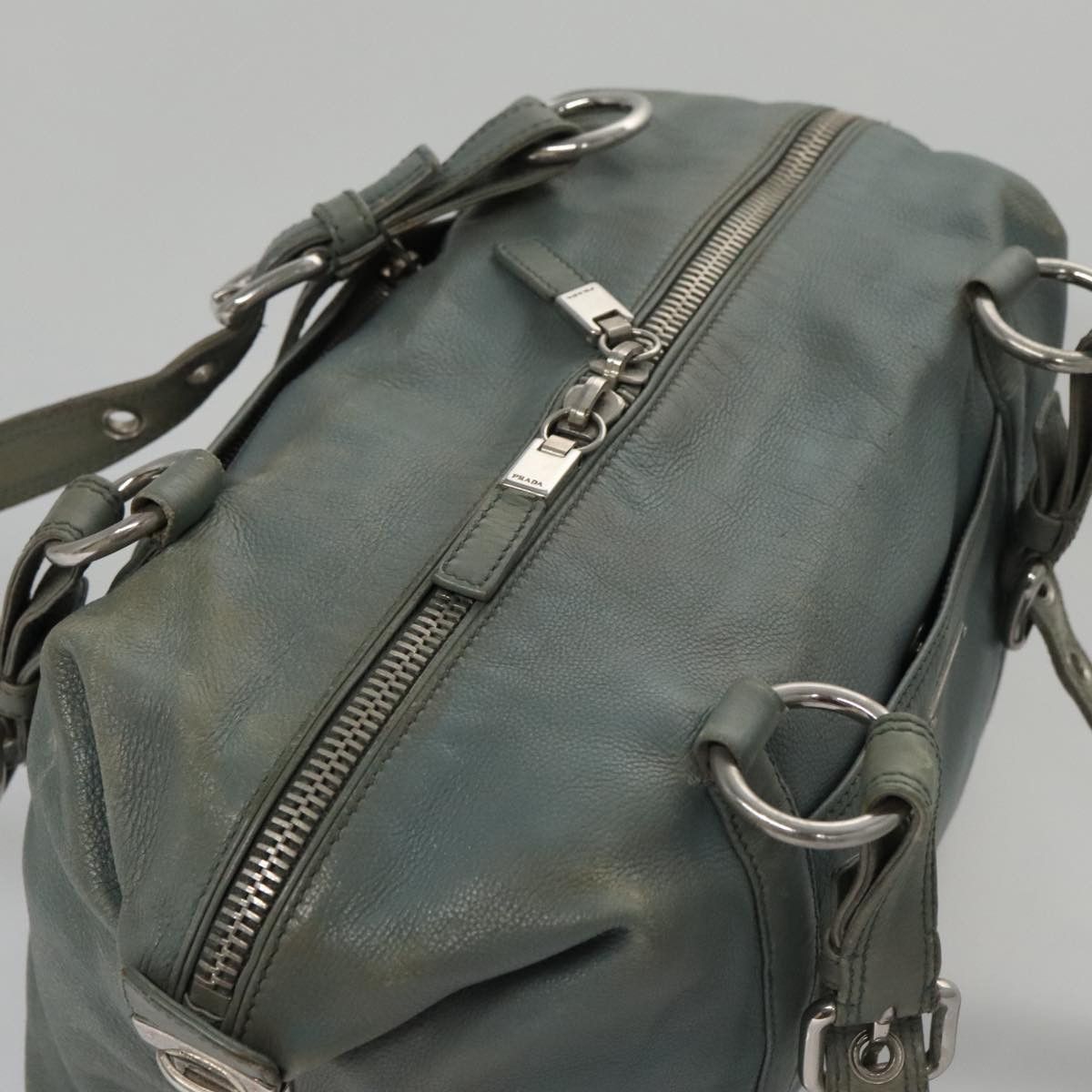 Prada Grey Leather Shoulder Bag (Pre-Owned) Size ONE SIZE - 18 Thumbnail