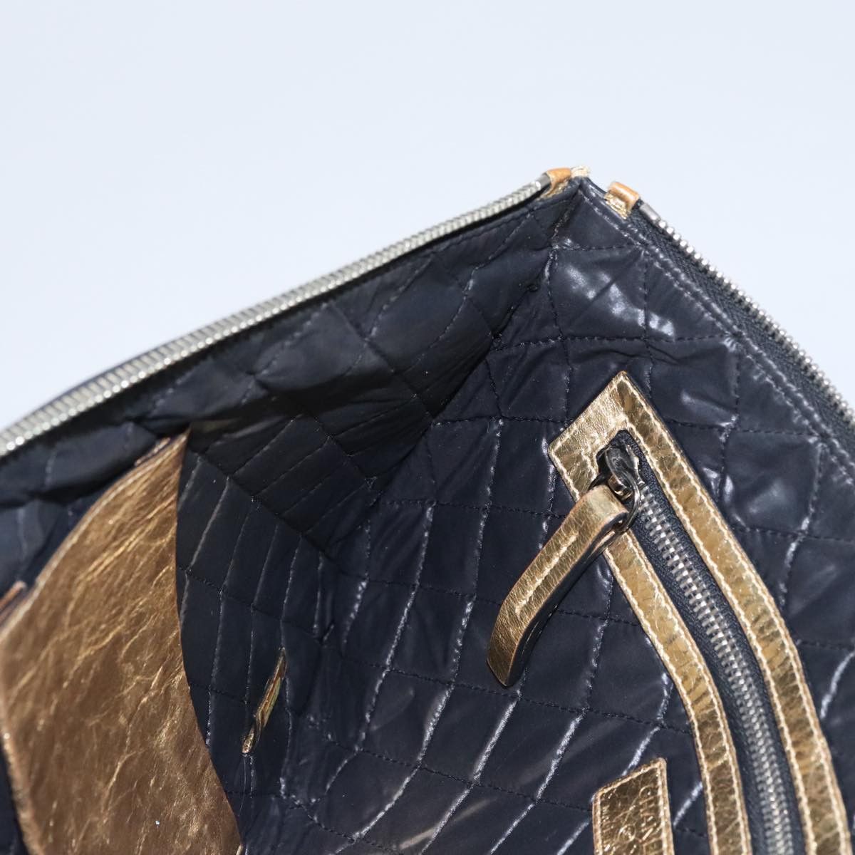 Chanel Coco Mark Gold Leather Clutch Bag (Pre-Owned) Size ONE SIZE - 18 Thumbnail