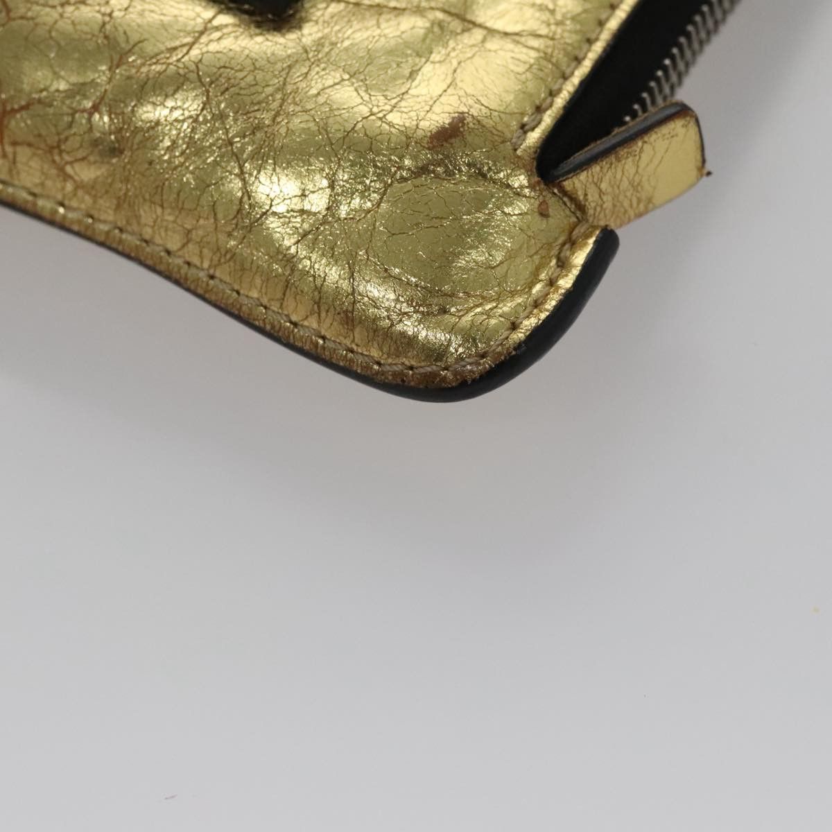 Chanel Coco Mark Gold Leather Clutch Bag (Pre-Owned) Size ONE SIZE - 7 Thumbnail