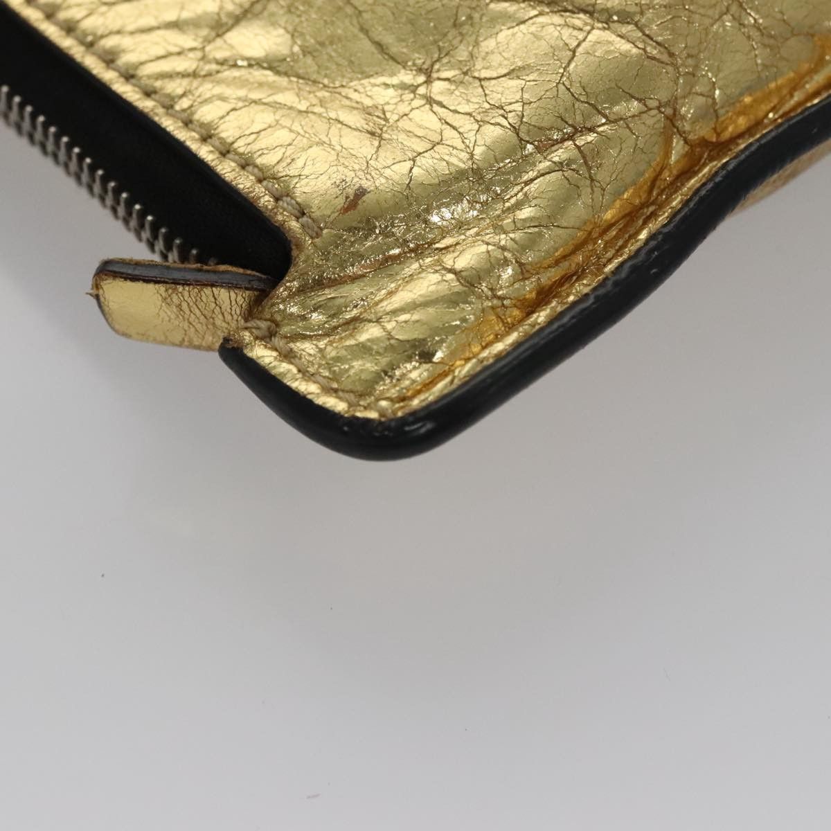 Chanel Coco Mark Gold Leather Clutch Bag (Pre-Owned) Size ONE SIZE - 8 Thumbnail