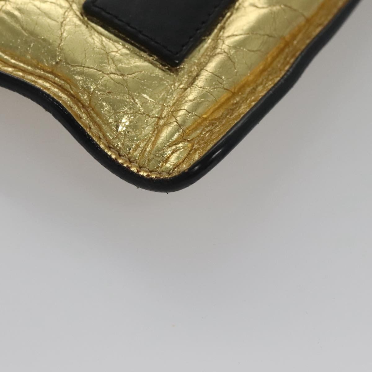 Chanel Coco Mark Gold Leather Clutch Bag (Pre-Owned) Size ONE SIZE - 6 Thumbnail