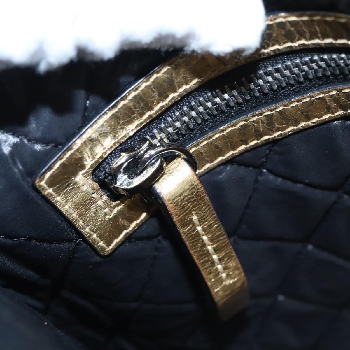 Chanel Coco Mark Gold Leather Clutch Bag (Pre-Owned) Size ONE SIZE - 10 Thumbnail
