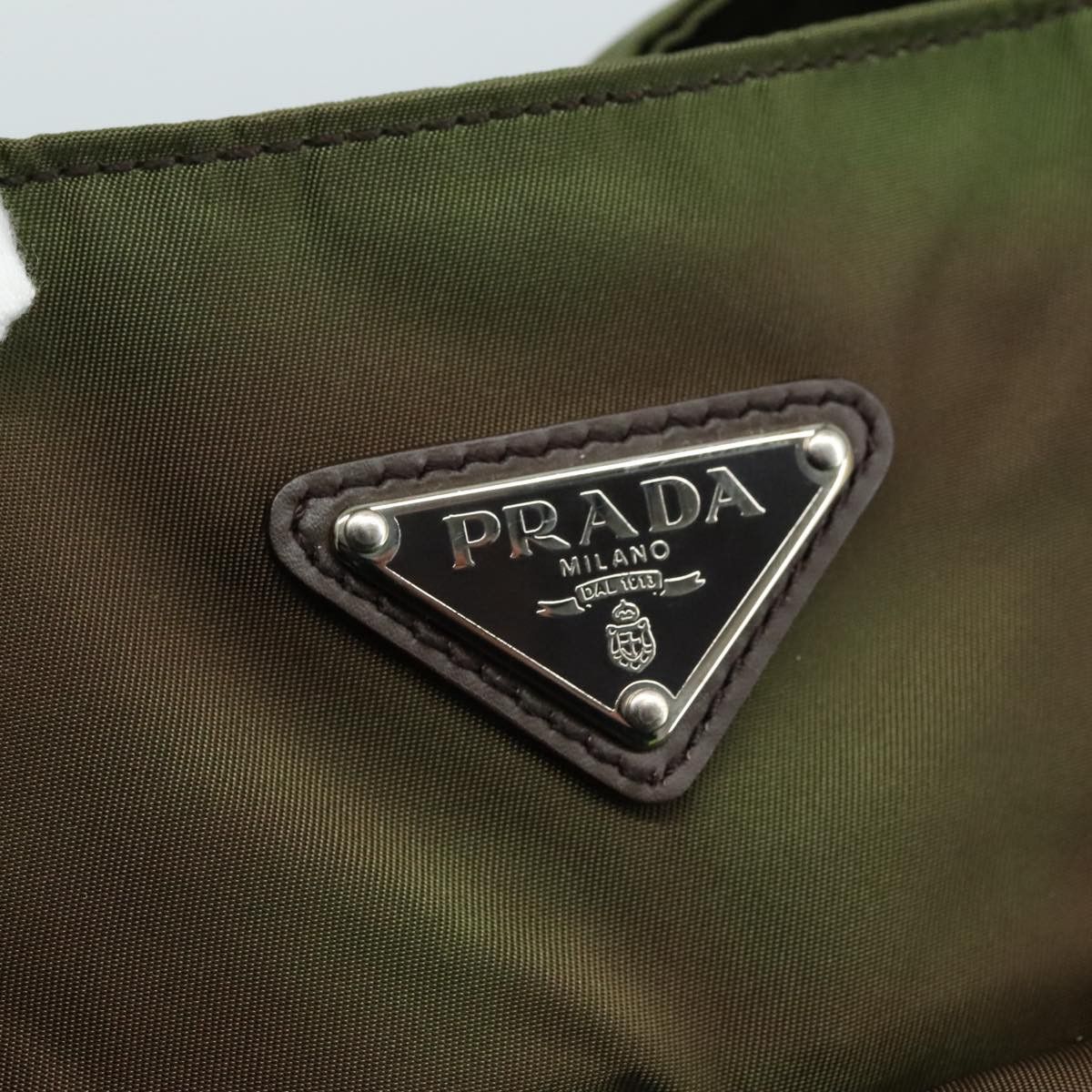 Prada Tessuto Khaki Synthetic Tote Bag (Pre-Owned) Size ONE SIZE - 18 Thumbnail