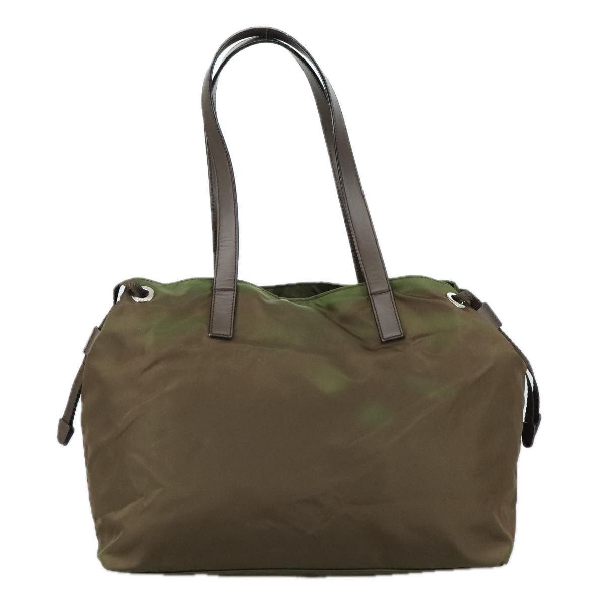 Prada Tessuto Khaki Synthetic Tote Bag (Pre-Owned) Size ONE SIZE - 2 Thumbnail