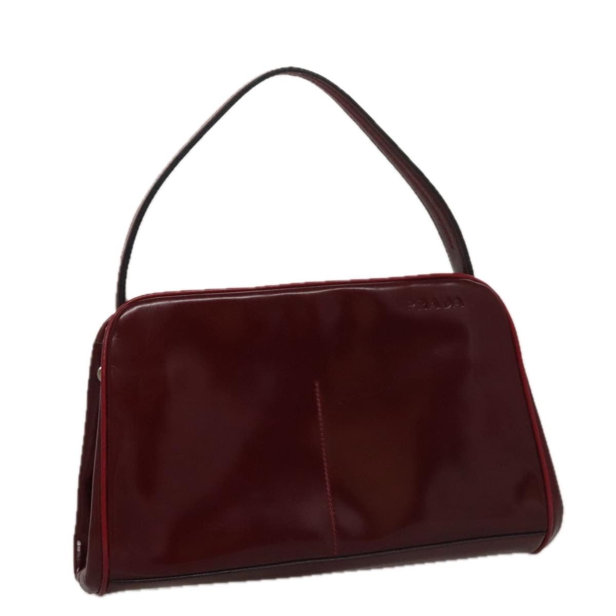 Prada Burgundy Patent Leather Handbag (Pre-Owned) Size ONE SIZE - 17 Thumbnail