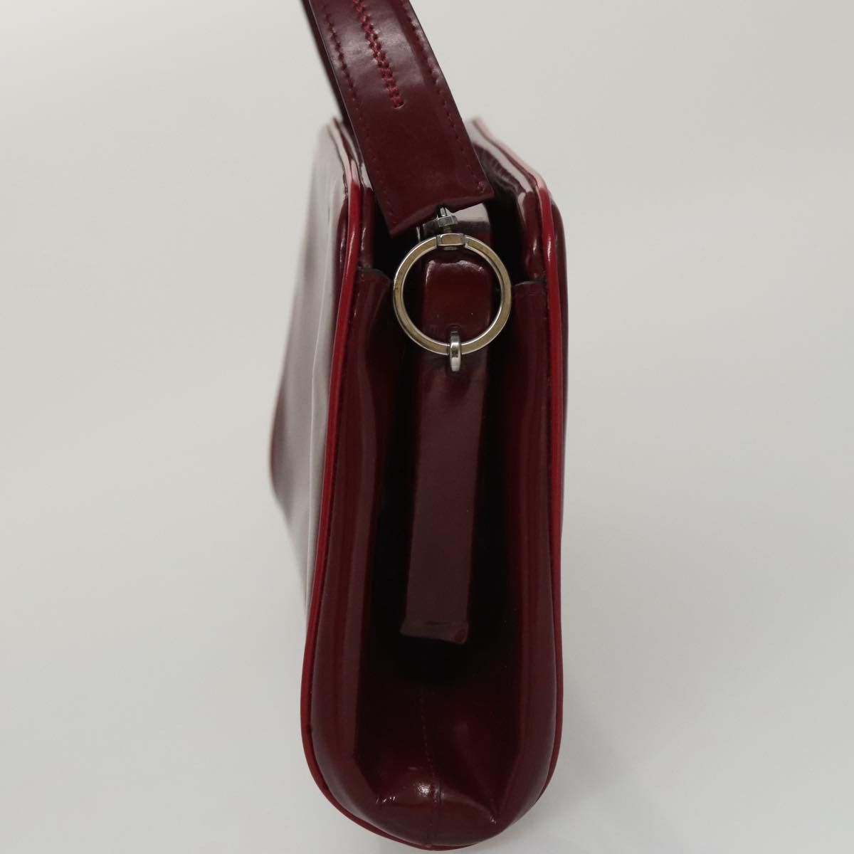 Prada Burgundy Patent Leather Handbag (Pre-Owned) Size ONE SIZE - 3 Thumbnail