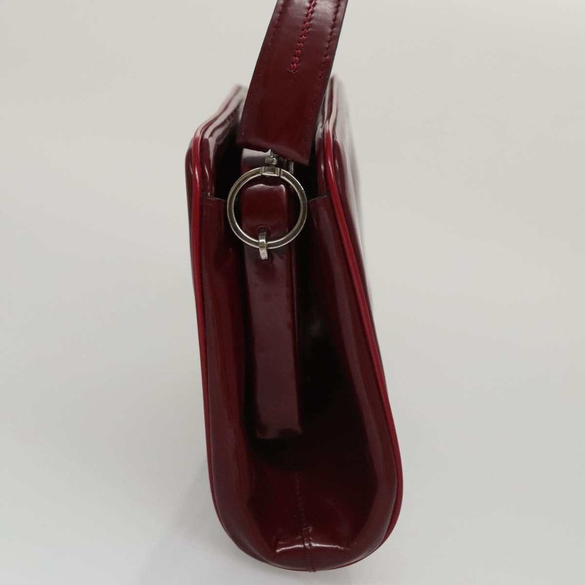 Prada Burgundy Patent Leather Handbag (Pre-Owned) Size ONE SIZE - 4 Thumbnail