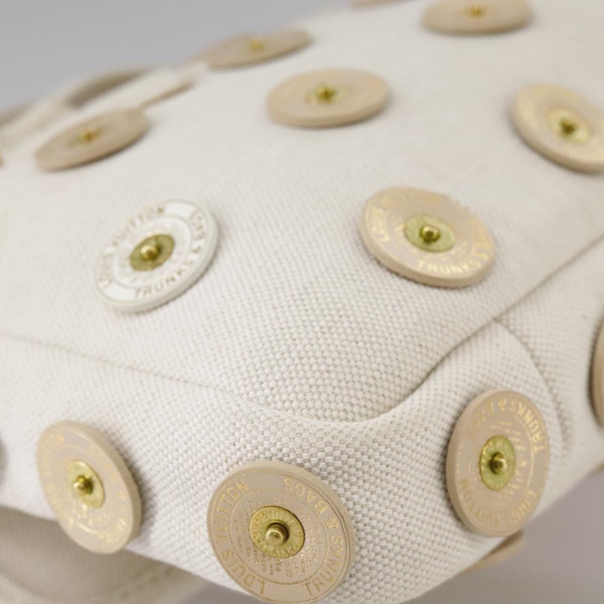 Louis Vuitton Polka Dot White Canvas Handbag (Pre-Owned) Size ONE SIZE - 9 Thumbnail