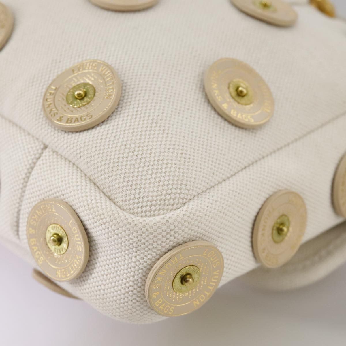 Louis Vuitton Polka Dot White Canvas Handbag (Pre-Owned) Size ONE SIZE - 10 Thumbnail