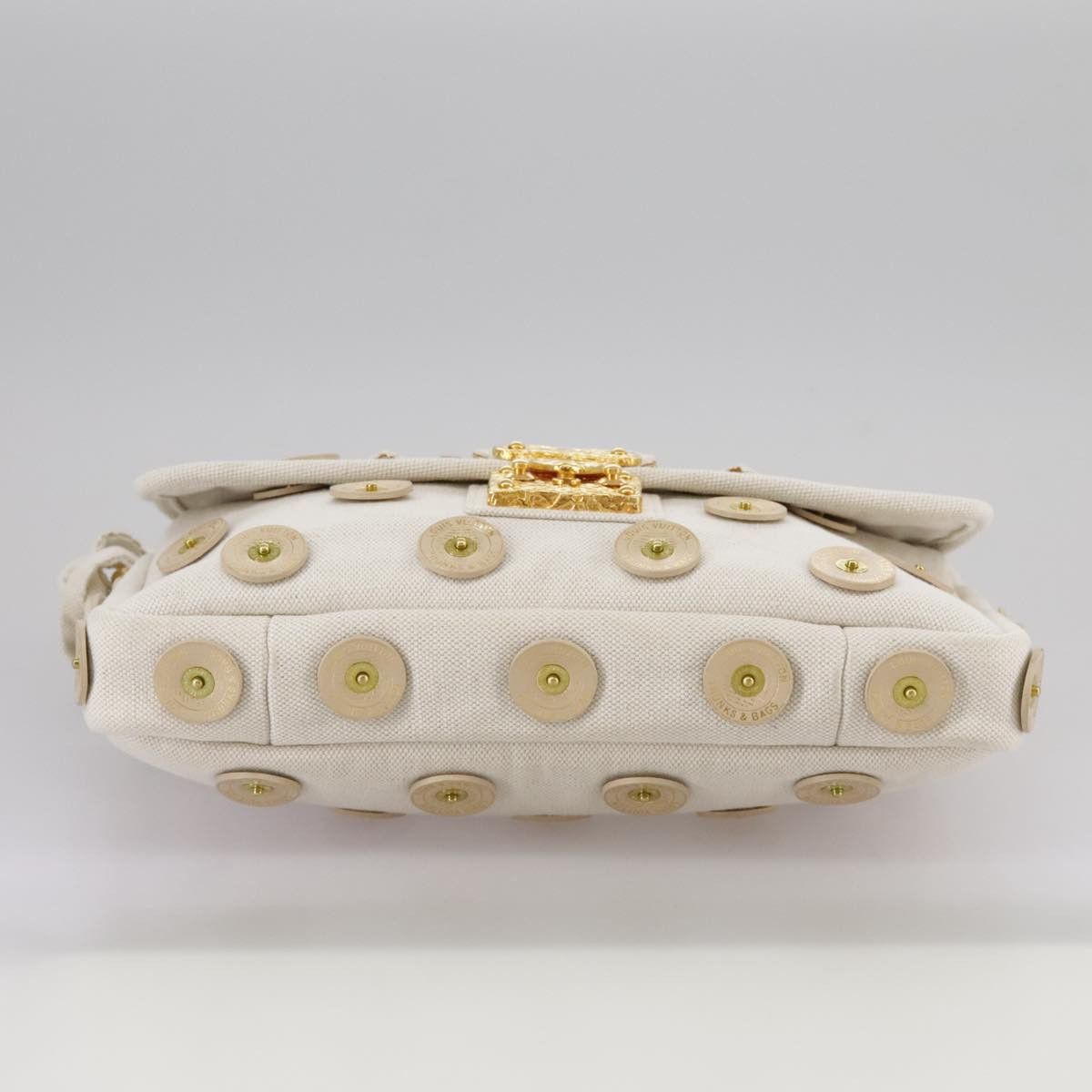 Louis Vuitton Polka Dot White Canvas Handbag (Pre-Owned) Size ONE SIZE - 19 Thumbnail