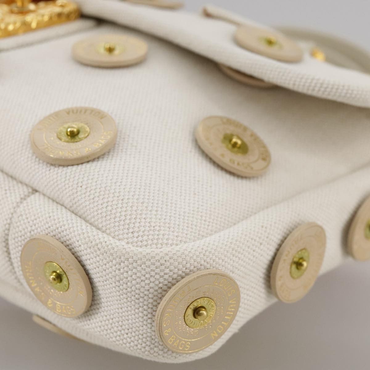 Louis Vuitton Polka Dot White Canvas Handbag (Pre-Owned) Size ONE SIZE - 8 Thumbnail