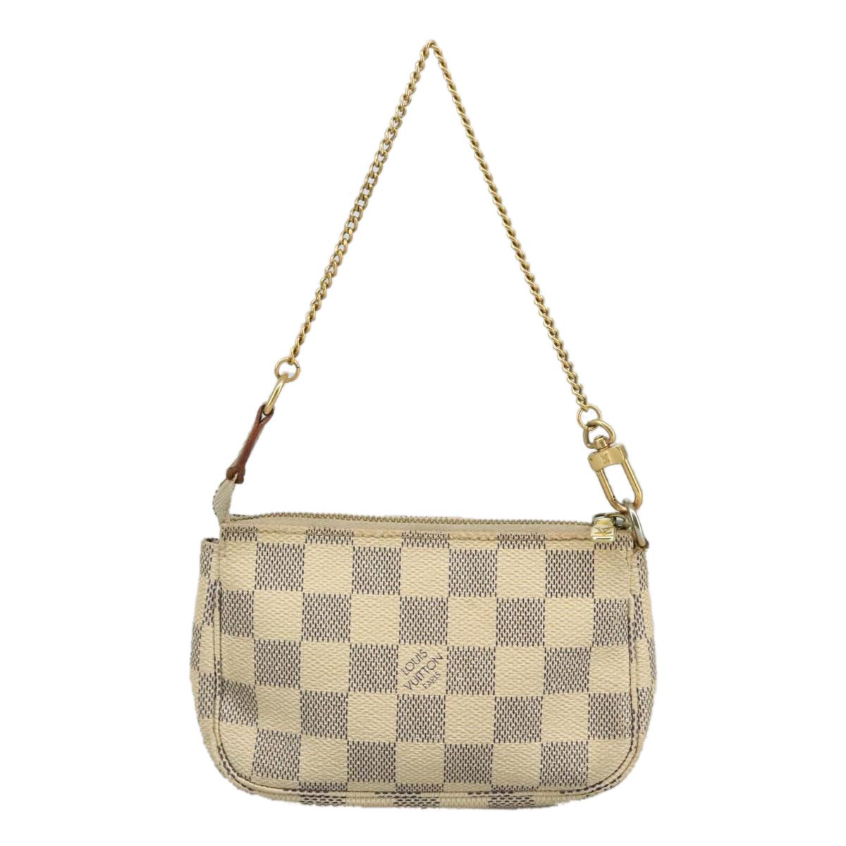 Louis Vuitton Mini Pochette Accessoires White Canvas Clutch Bag Size ONE SIZE - 2 Thumbnail