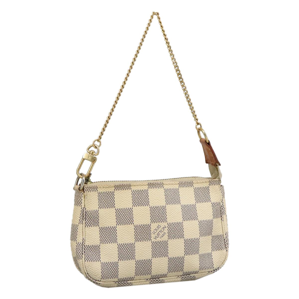 Louis Vuitton Mini Pochette Accessoires White Canvas Clutch Bag Size ONE SIZE - 17 Thumbnail