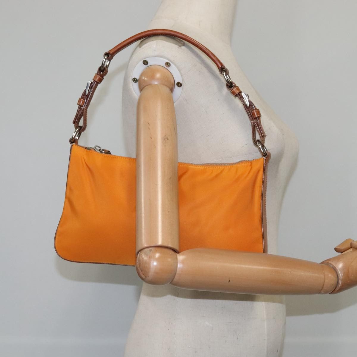 Prada Tessuto Orange Synthetic Shoulder Bag (Pre-Owned) Size ONE SIZE - 17 Thumbnail