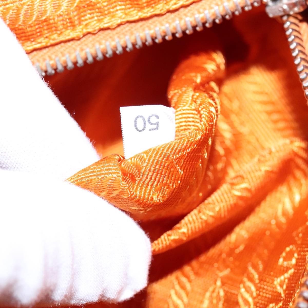 Prada Tessuto Orange Synthetic Shoulder Bag (Pre-Owned) Size ONE SIZE - 13 Thumbnail