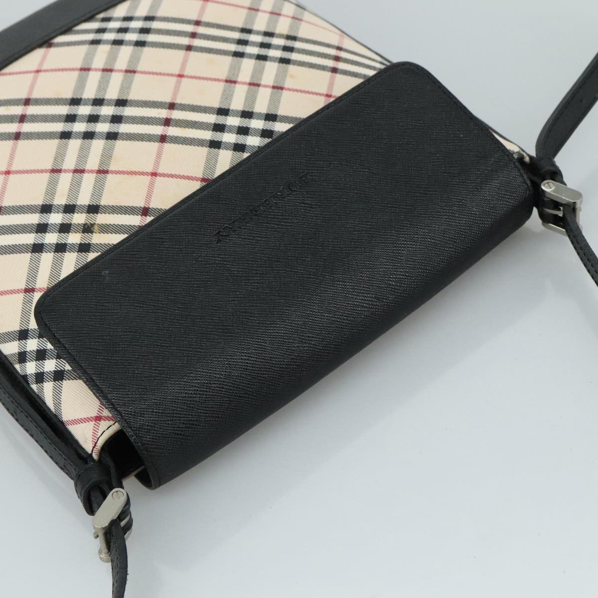 Burberry Nova Check Beige Canvas Shoulder Bag (Pre-Owned) Size ONE SIZE - 15 Thumbnail