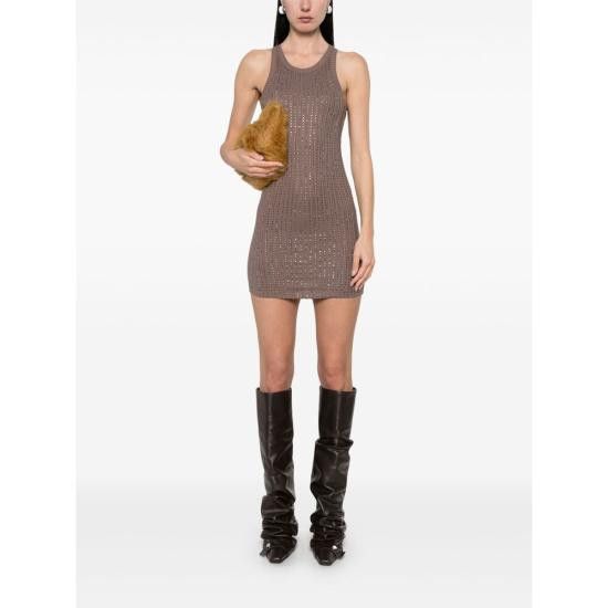 The Attico THE ATTICO Women Dresses 250WCW00206 JJJ051TR 875 BROWN Size M / US 6-8 / IT 42-44 - 5 Thumbnail