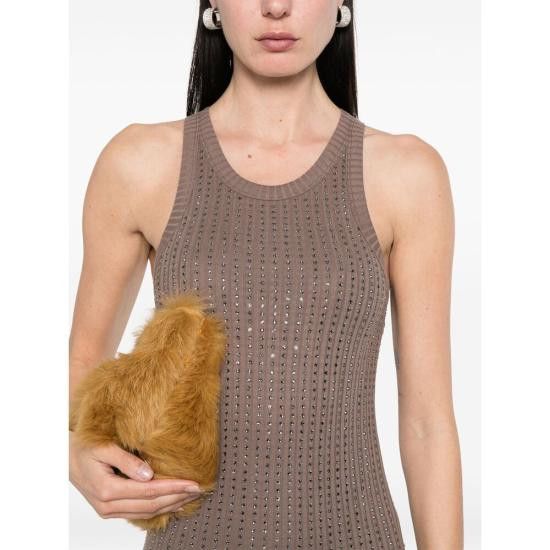 The Attico THE ATTICO Women Dresses 250WCW00206 JJJ051TR 875 BROWN Size M / US 6-8 / IT 42-44 - 4 Thumbnail