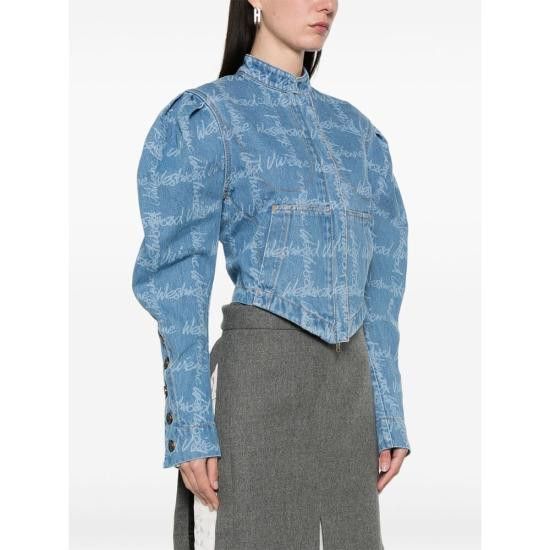 Vivienne Westwood VIVIENNE WESTWOOD Women Denim Jackets 1901001F W014I K306 BLUE Size S / US 4 / IT 40 - 5 Thumbnail