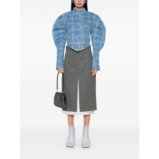 Vivienne Westwood VIVIENNE WESTWOOD Women Denim Jackets 1901001F W014I K306 BLUE Size S / US 4 / IT 40 - 4 Thumbnail