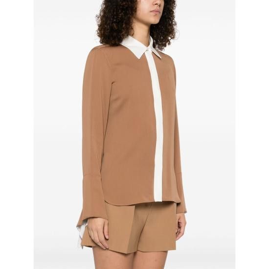 Max Mara MAX MARA Women Shirts PIO 143 003 BROWN Size S / US 4 / IT 40 - 3 Thumbnail