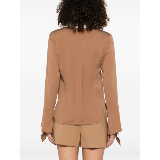 Max Mara MAX MARA Women Shirts PIO 143 003 BROWN Size M / US 6-8 / IT 42-44 - 4 Thumbnail