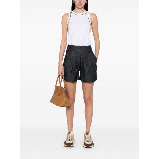 Brunello Cucinelli BRUNELLO CUCINELLI Women Tops M0T81FP340 CT106 WHITE Size S / US 4 / IT 40 - 3 Thumbnail
