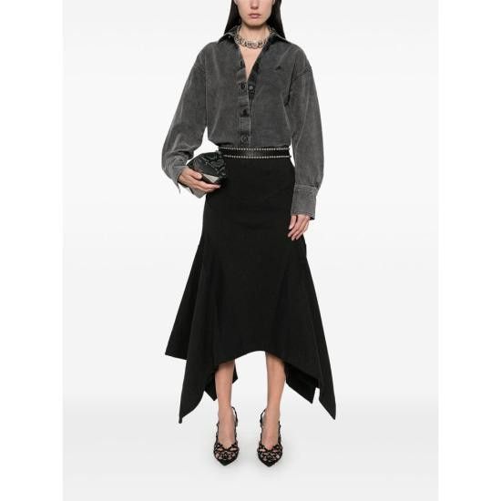 The Attico THE ATTICO Women Mid Skirts 250WCS00143 JJF007AA 877 BLACK Size 27" / US 4 / IT 40 - 2 Thumbnail