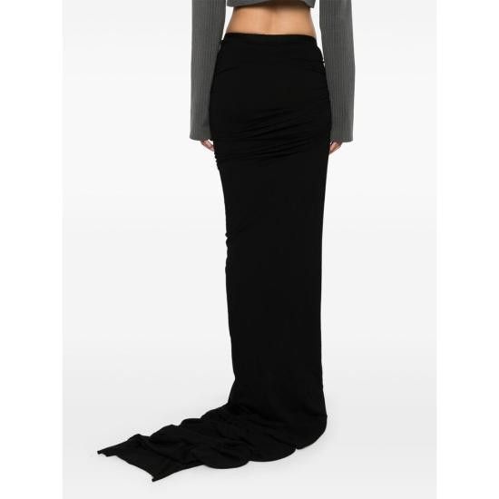 Rick Owens RICK OWENS Women Mid Skirts RP01E7366 JA 09 BLACK Size 27" / US 4 / IT 40 - 4 Thumbnail